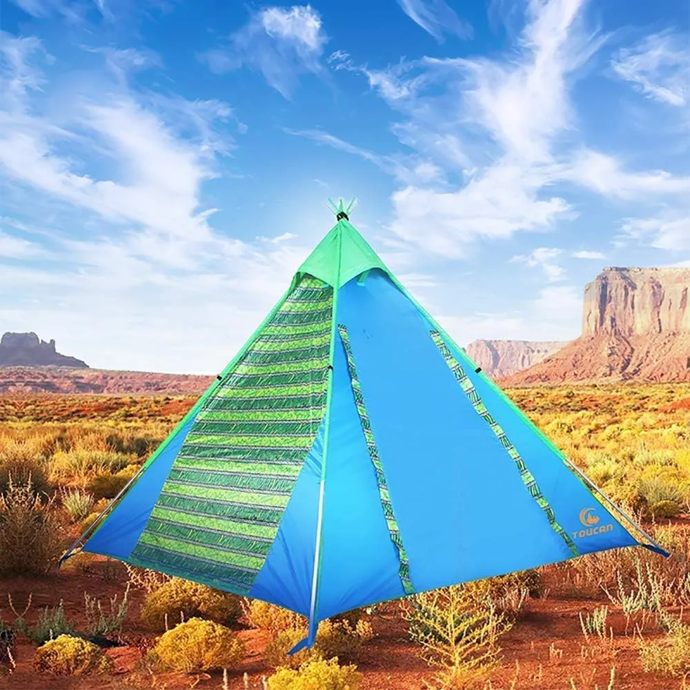 Protection Sun 3-4 People Camping Tent Outdoor Shade Canopy Waterproof Tarp Compatible with Wilderness Survival Mountaineering-2 Person Tents Tent (Color : Yellow)