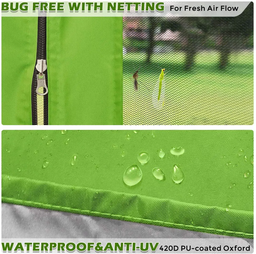 Quictent 10' x 10' Pop Up Canopy with Mesh Netting-Green