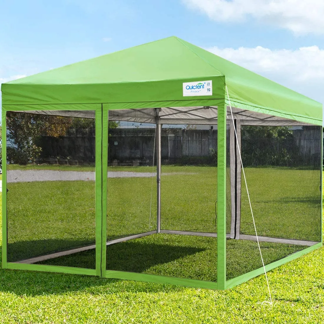 Quictent 10' x 10' Pop Up Canopy with Mesh Netting-Green