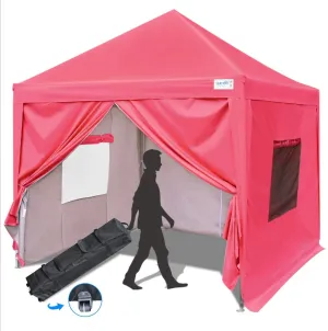 Quictent Upgraded Privacy 8' x 8' Pop Up Canopy-Pink