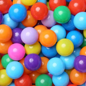 Realhaha Ball Pit Balls 100 Play Balls Plastic Balls for Baby Girls Toddlers Kids Play Tent Pool Playhouse Playpen Party Decoration 2.2 2.36 2.75 Inch