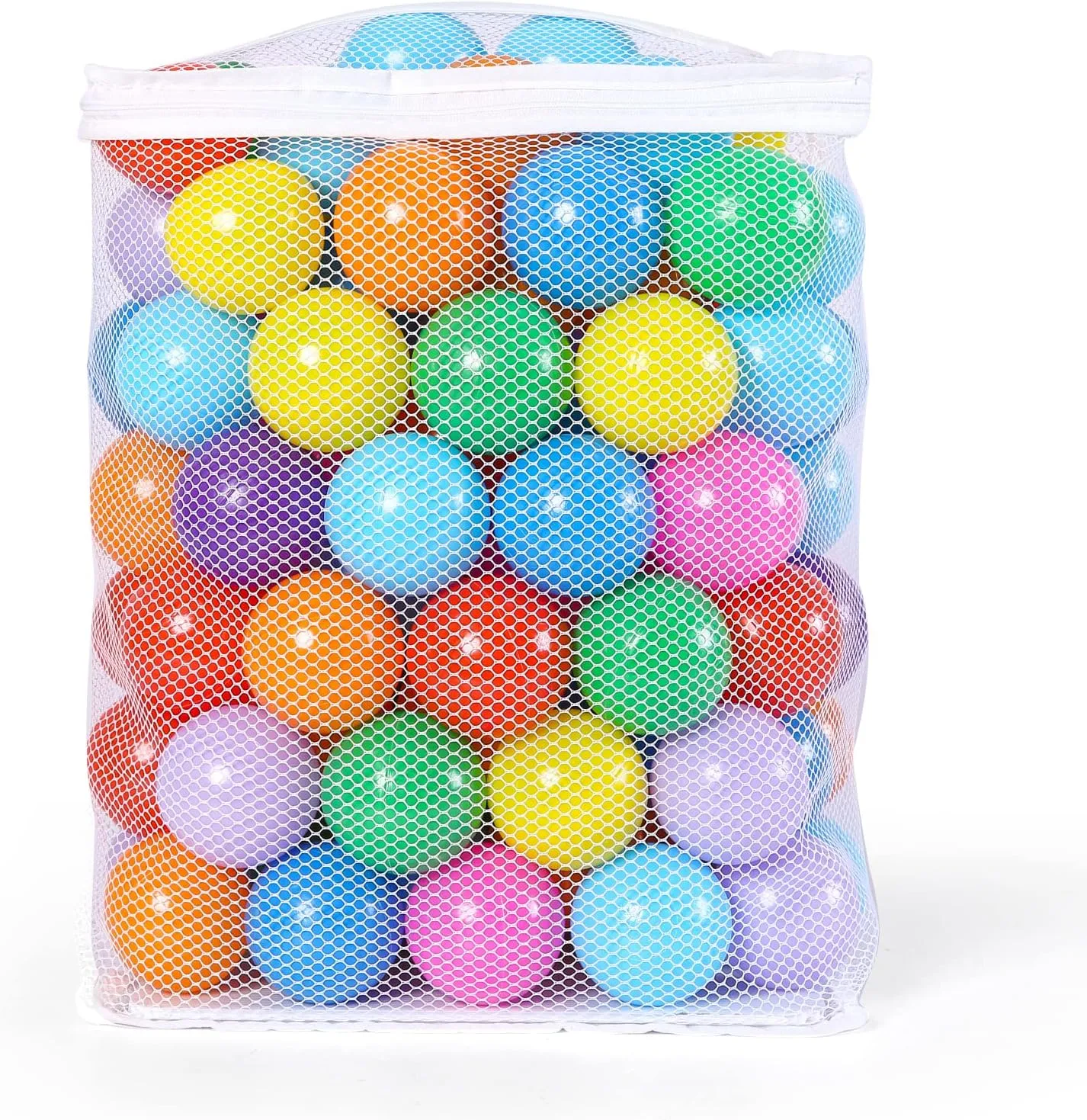 Realhaha Ball Pit Balls 100 Play Balls Plastic Balls for Baby Girls Toddlers Kids Play Tent Pool Playhouse Playpen Party Decoration 2.2 2.36 2.75 Inch