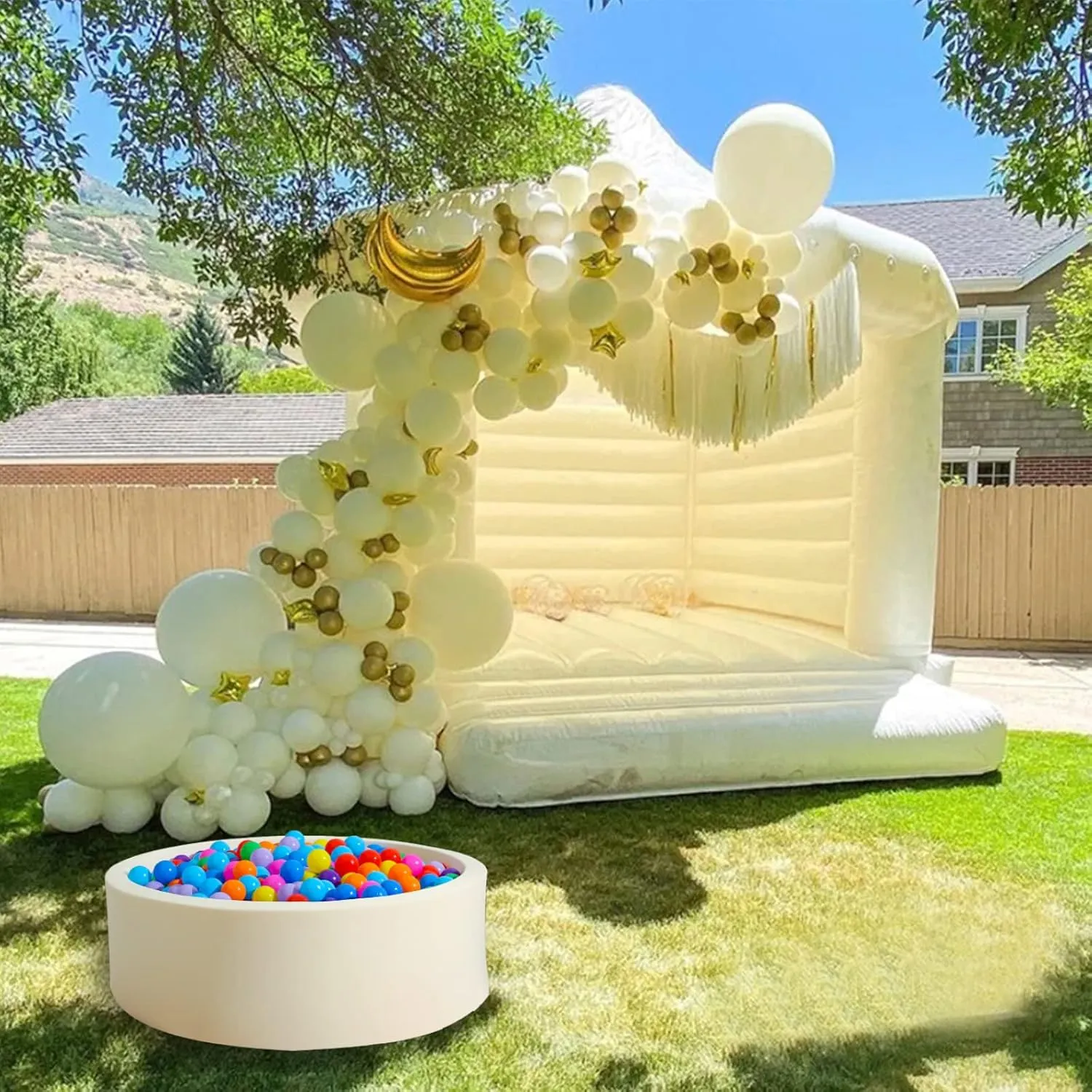 Realhaha Ball Pit Balls 100 Play Balls Plastic Balls for Baby Girls Toddlers Kids Play Tent Pool Playhouse Playpen Party Decoration 2.2 2.36 2.75 Inch