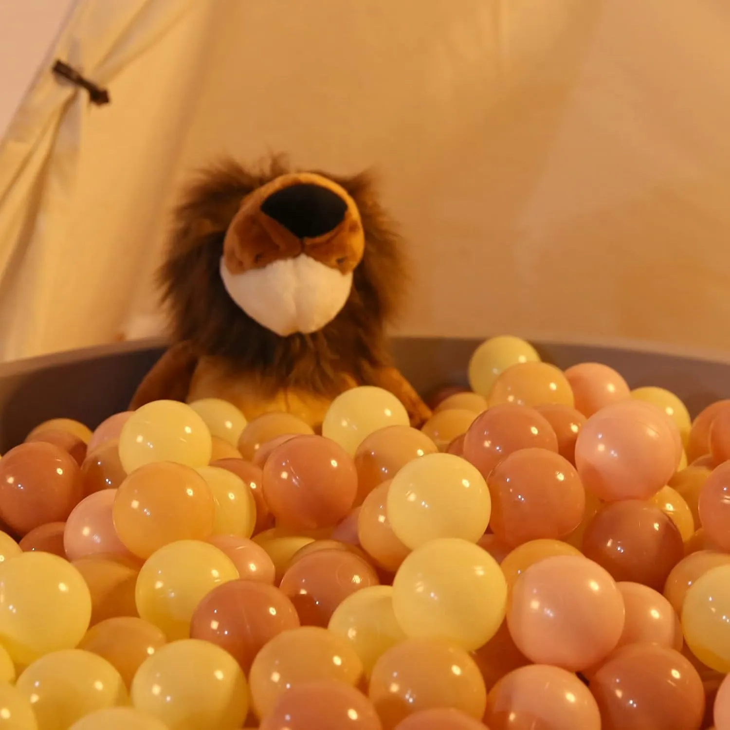 Realhaha Ball Pit Balls 100 Play Balls Plastic Balls for Baby Girls Toddlers Kids Play Tent Pool Playhouse Playpen Party Decoration 2.2 2.36 2.75 Inch