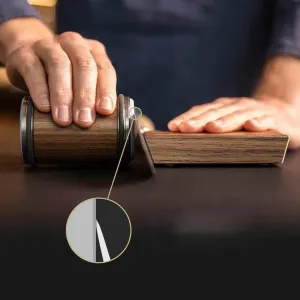 Rolling Knife Sharpener & Magnetic Holder Set – Diamond Sharpening Stone with 15° & 20° Angle Roller for Effortless Blade Perfection