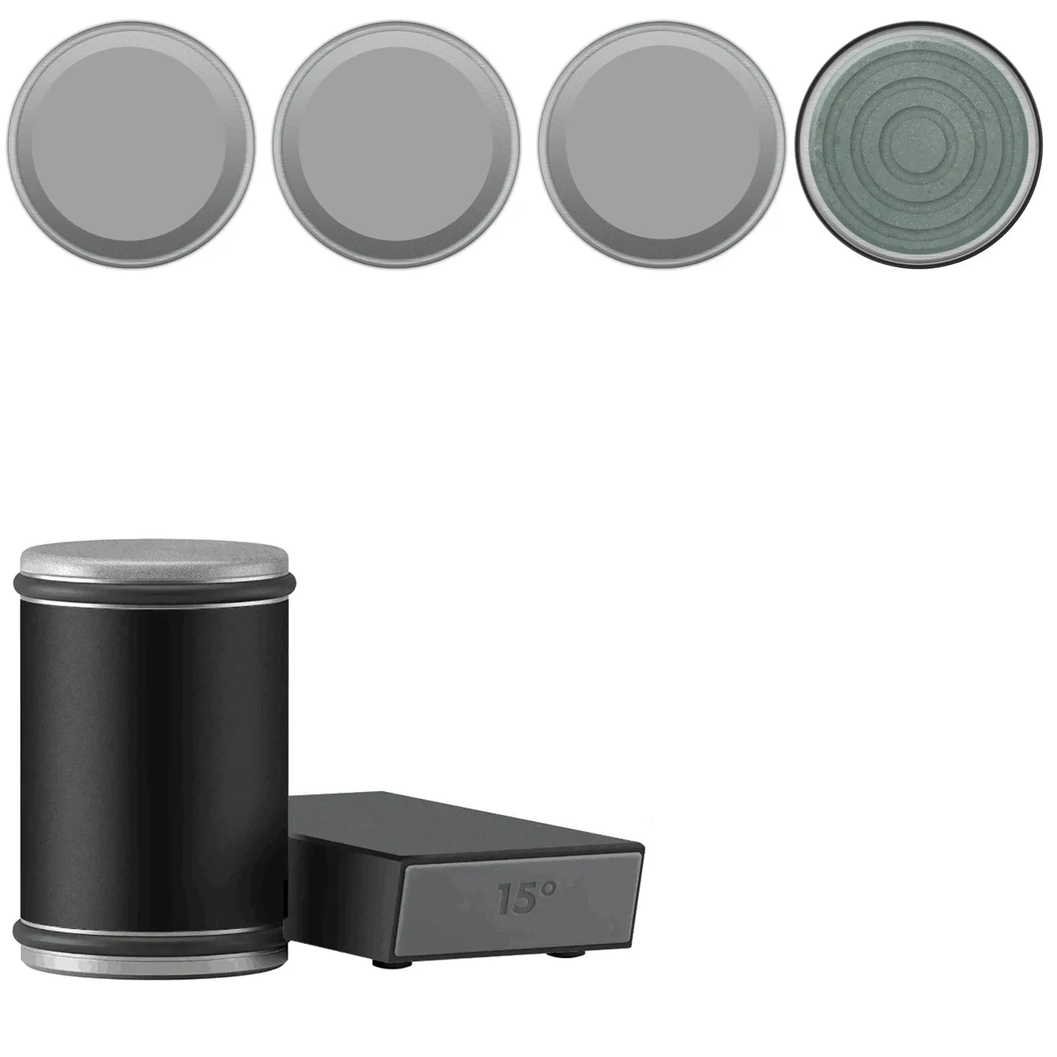Rolling Knife Sharpener & Magnetic Holder Set – Diamond Sharpening Stone with 15° & 20° Angle Roller for Effortless Blade Perfection