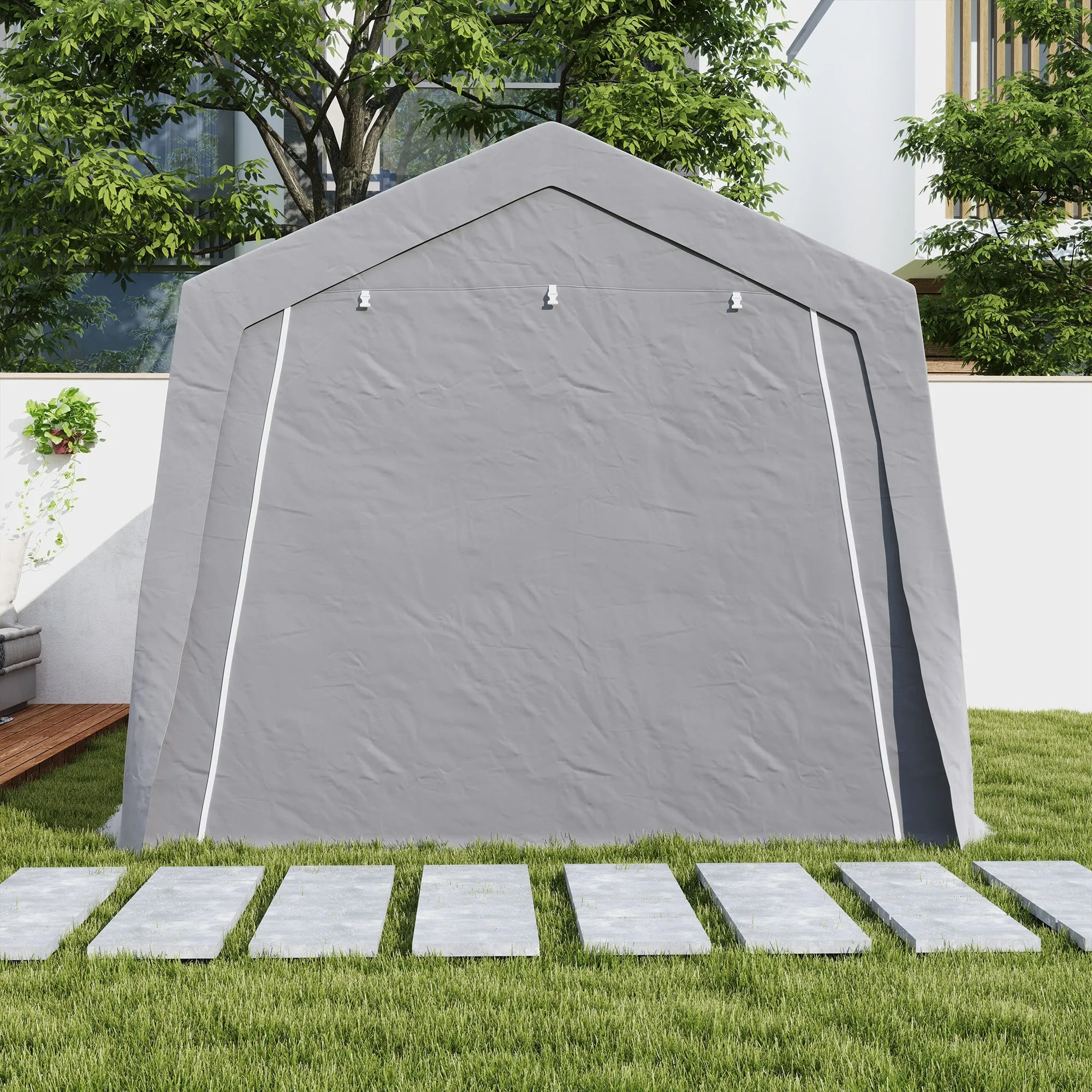 Rootz Device Tent House - Waterproof Storage Shelter - Weatherproof Shelter - UV Resistant - 300cm x 447cm x 255cm