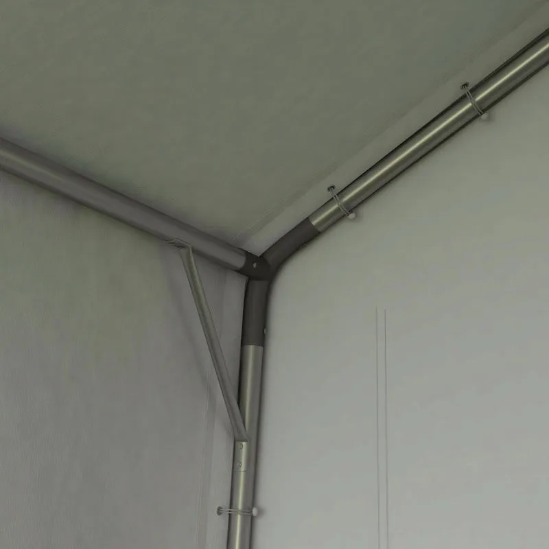 Rootz Garden Storage Tent - Bike Shed - Equipment Shelter - PE Tarpaulin - Galvanized Steel - 210cm x 360cm x 235cm