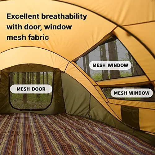 Roticamp Mobidic Camping Pop Up Tent 4-Person, Automatic Setup