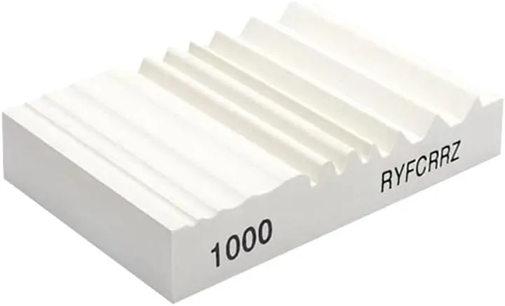 RYFCRRZ Whetstones Wood Carvers Sharpener Wood Carving Chisel Tools Knife Gouge Sharpening Stones System Handy Multifunctional Little Wet Stone Waterstone with Multiple Grooves 1000 Grit
