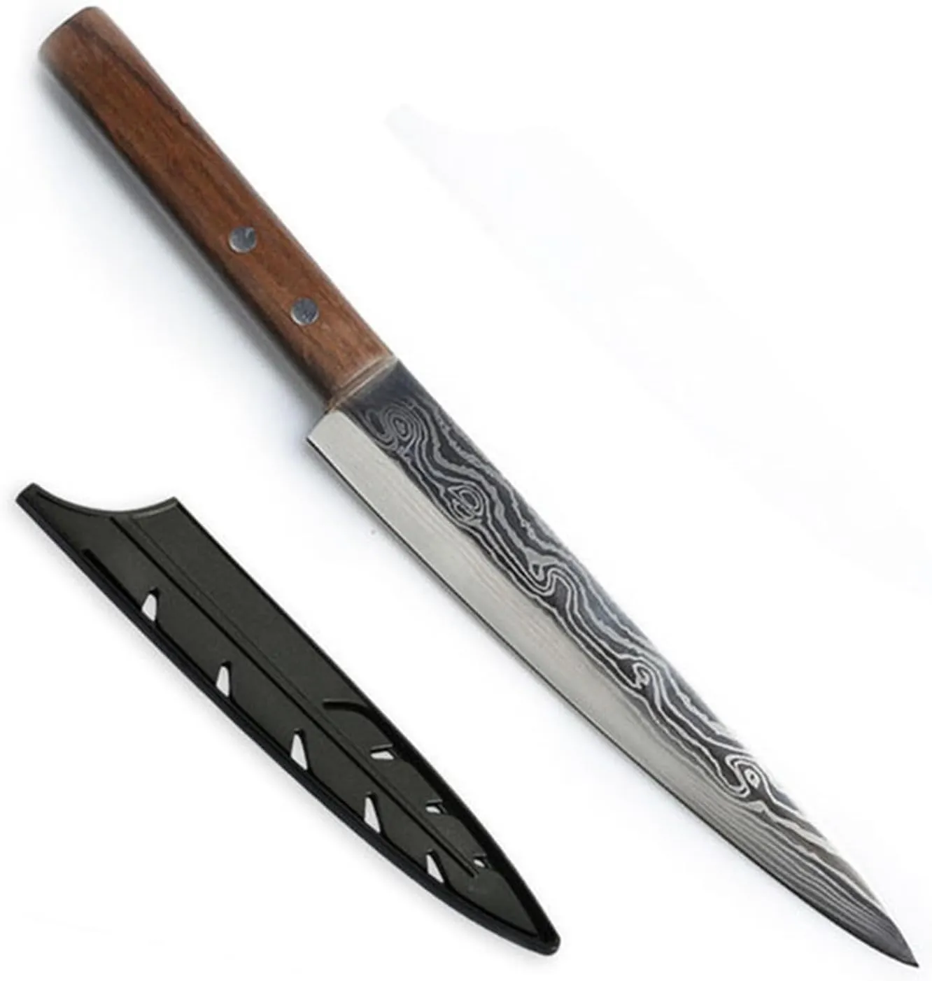 Salmon Sashimi Damascus Knife - Multifunctional Stainless Steel Slicing Knife - Japanese Sushi Knife - Cooking Knife - Twosun Chef's Knife