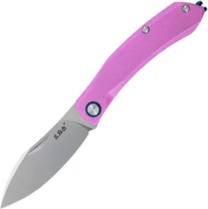 Sanrenmu Pocket Folding Knife with Clip 6.57" Opened Foldable 2.91" 12C27 Steel Blade Utility Knife G10 Handle for Outdoor Camping 7315 (Pink)