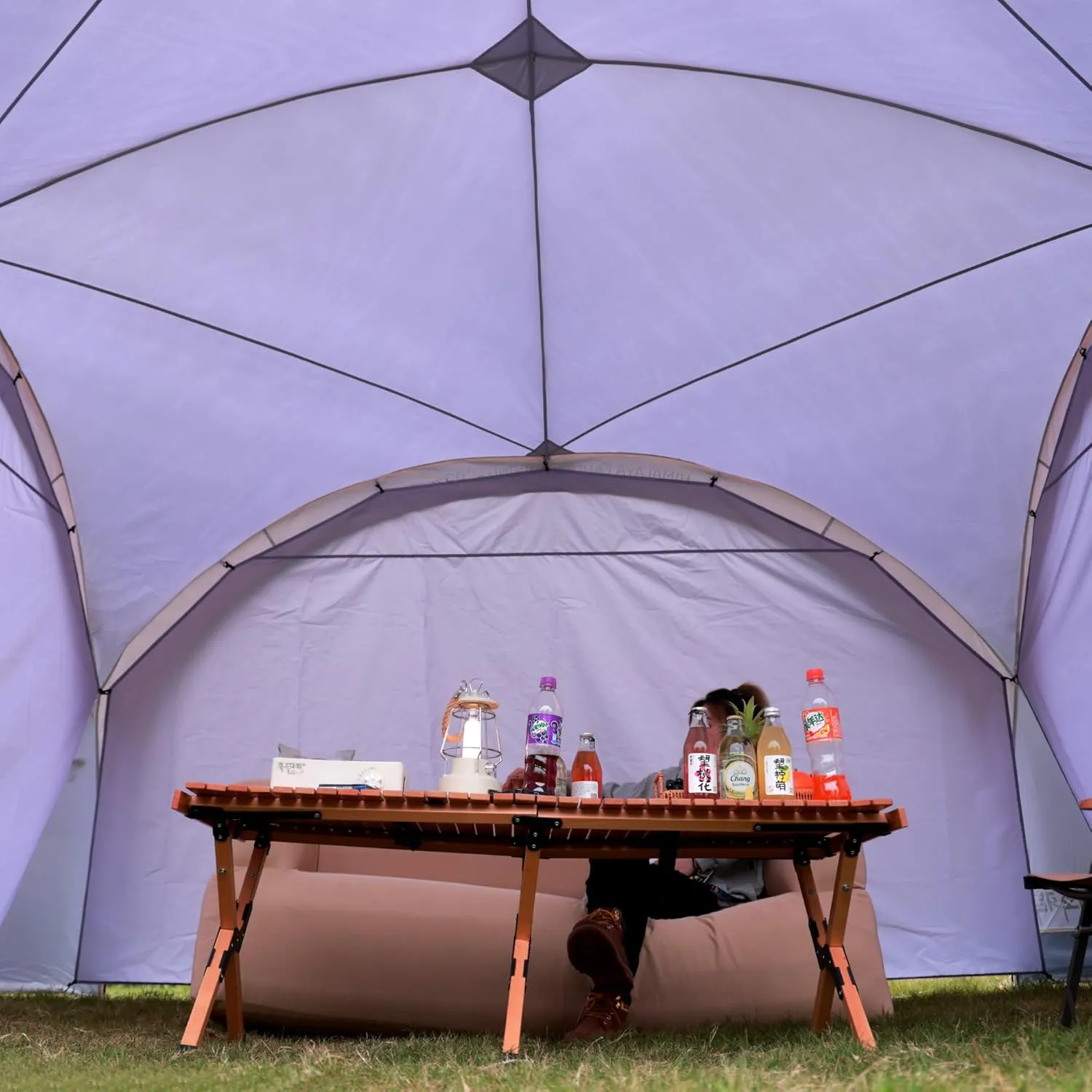 Screen House Tent Dome Tent 4-6 Person for Family Backpacking Waterproof Windproof Suitable for Outdoor Camping Quick with 3 Minute Setup (Taro Purple)