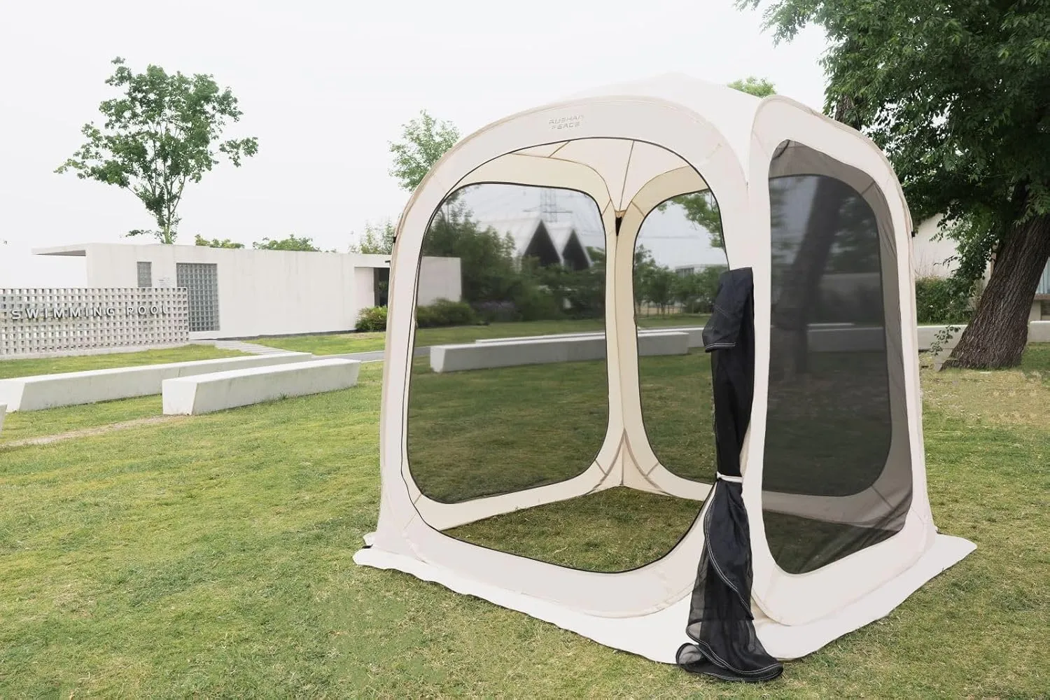 Screen House Tent Pop Up Screen Room Canopy Instant Tent Portable Gazebo with Mosquito Netting UV Resistant Water Resistant for Patio, Backyard, Deck & Outdoor Camping Activities (63 inch)