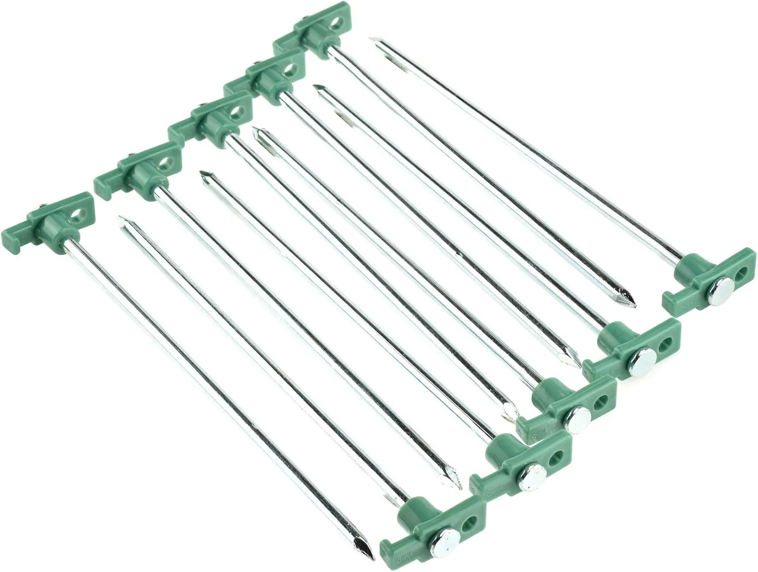 SE Heavy-Duty Metal Tent Pegs Stake Set - 10-Pack, 10.5" Galvanized Steel Pegs for Secure Anchoring in Various Terrains - 9NRC10