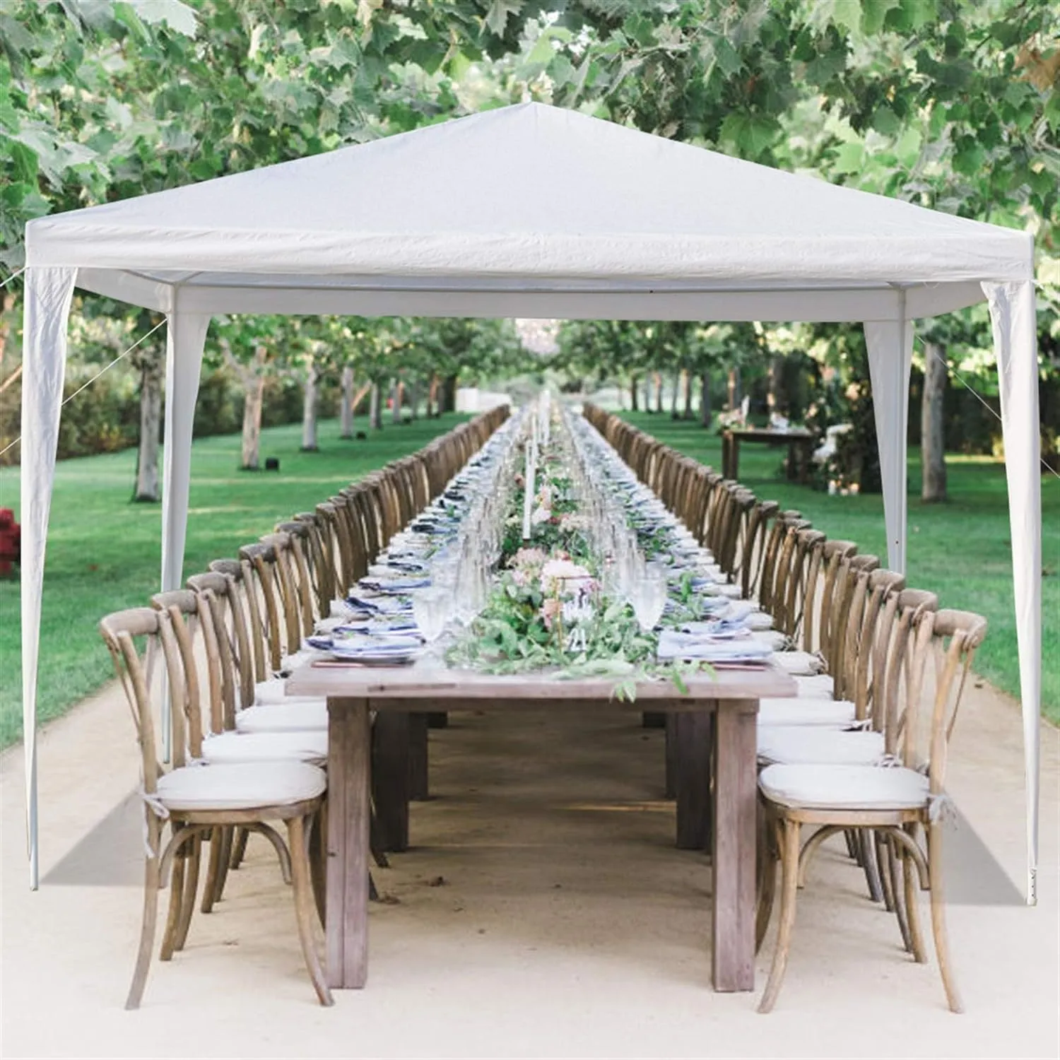 SEALAMB Canopy Tent 10x10 FT, Durable Waterproof Pe Cloth, Outdoor Patio Canopy Party Tent Wedding Tents for Backyard and Garden