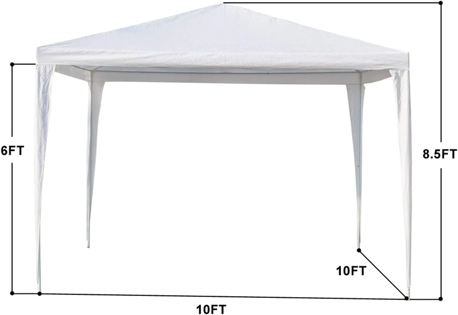 SEALAMB Canopy Tent 10x10 FT, Durable Waterproof Pe Cloth, Outdoor Patio Canopy Party Tent Wedding Tents for Backyard and Garden