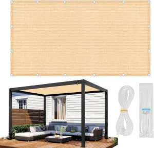 Shade Tarp 90% Sun Shade Cloth 10'x16' Shade Cover with Grommets UV Block Privacy Screen,Shade Tarp for Patio, Outdoor, Carport,Garden, Backyards