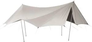 Snow Peak Takibi Tarp Octa, Fire-Resistant, 16.7' x 14.7' x 9', Grey, Water Repellent, UV Protection, 6-8 Person Capacity