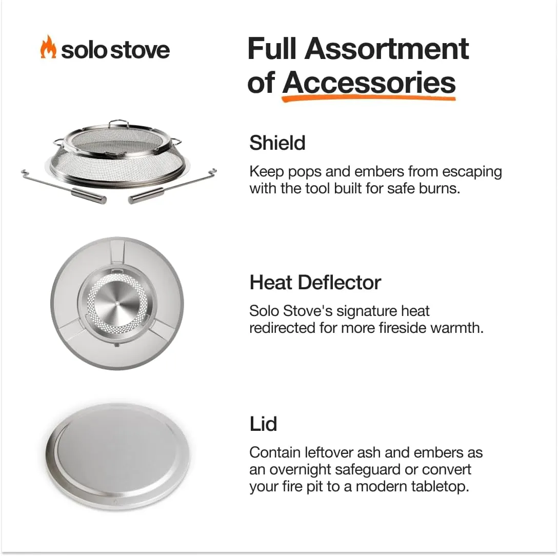 Solo Stove Bonfire 2.0 with Stand, 19.5 Inch Smokeless Fire Pit with Removable Ash Pan - Portable Outdoor Fire Pit - Stainless Steel Wood Burning Fireplace, Ideal for 4-6 People, 21.75 lbs, Bronze