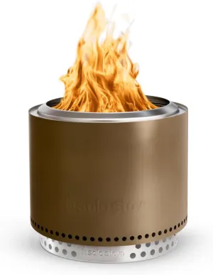 Solo Stove Bonfire 2.0 with Stand, 19.5 Inch Smokeless Fire Pit with Removable Ash Pan - Portable Outdoor Fire Pit - Stainless Steel Wood Burning Fireplace, Ideal for 4-6 People, 21.75 lbs, Bronze