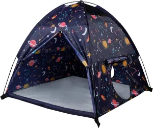 Space World Kids Play Tent-60”x60”x47” Kids Pop Up Tent Children Camping Playhouse Indoor Outdoor Play Tents for Boys Girls Large Space Kids Tents with Rainfly Perfect Kid’s Gift