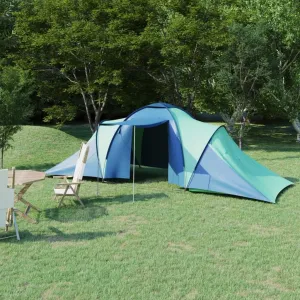 Spacious Camping Tent for Family Bonding & Adventure, Accommodates 6 People, Easy Assembly, Vibrant Blue and Green Colors