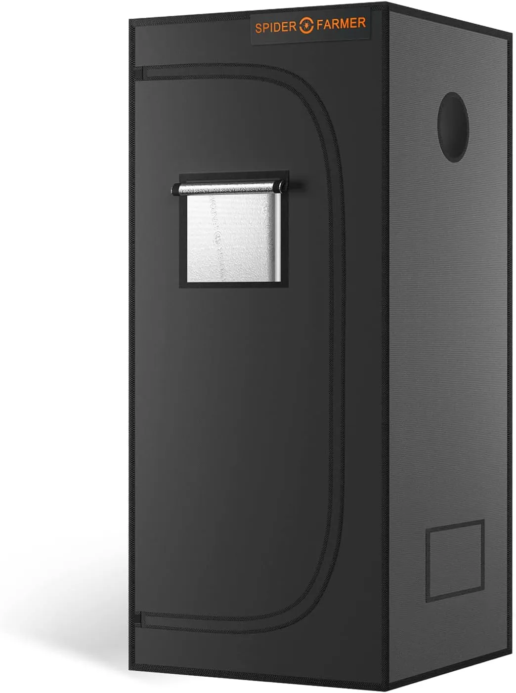 Spider Farmer 2.3x2.3x5.2 Grow Tent Pro-Grade, 28"x28"x63", with Observation Window Floor Tray, 1680D Thicken Mylar Canvas, 2x2 for Indoor Hydroponic Growing for SF1000, SE1500, G1500