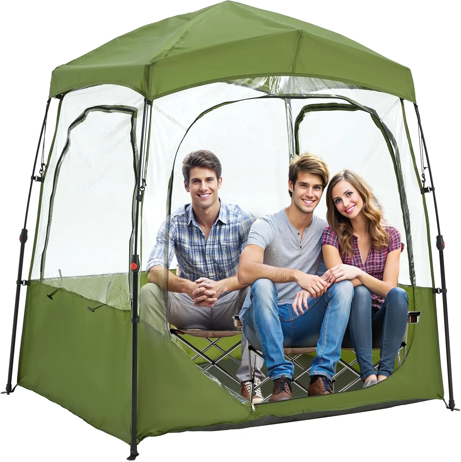 Sports Tent 2/3/4 Person, Instant Weather Proof Bubble Tent with Carry Bag, 540° Clear View Portable & Foldable Pop Up Tents Shelter for Watching Sports Events, Camping, Fishing