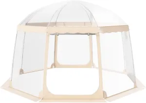 Sports Tent Instant Pop-Up Tent Shelter Weather Proof 8-10 People Clear