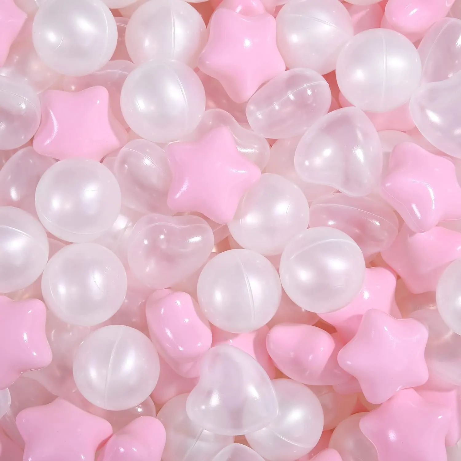 STARBOLO Star Ball Pit Balls for Toddlers -100pcs Phthalate Free BPA Free Non-Toxic Crush Proof Play Balls Play Tent Pool Playhouse Playpen Party Decoration.