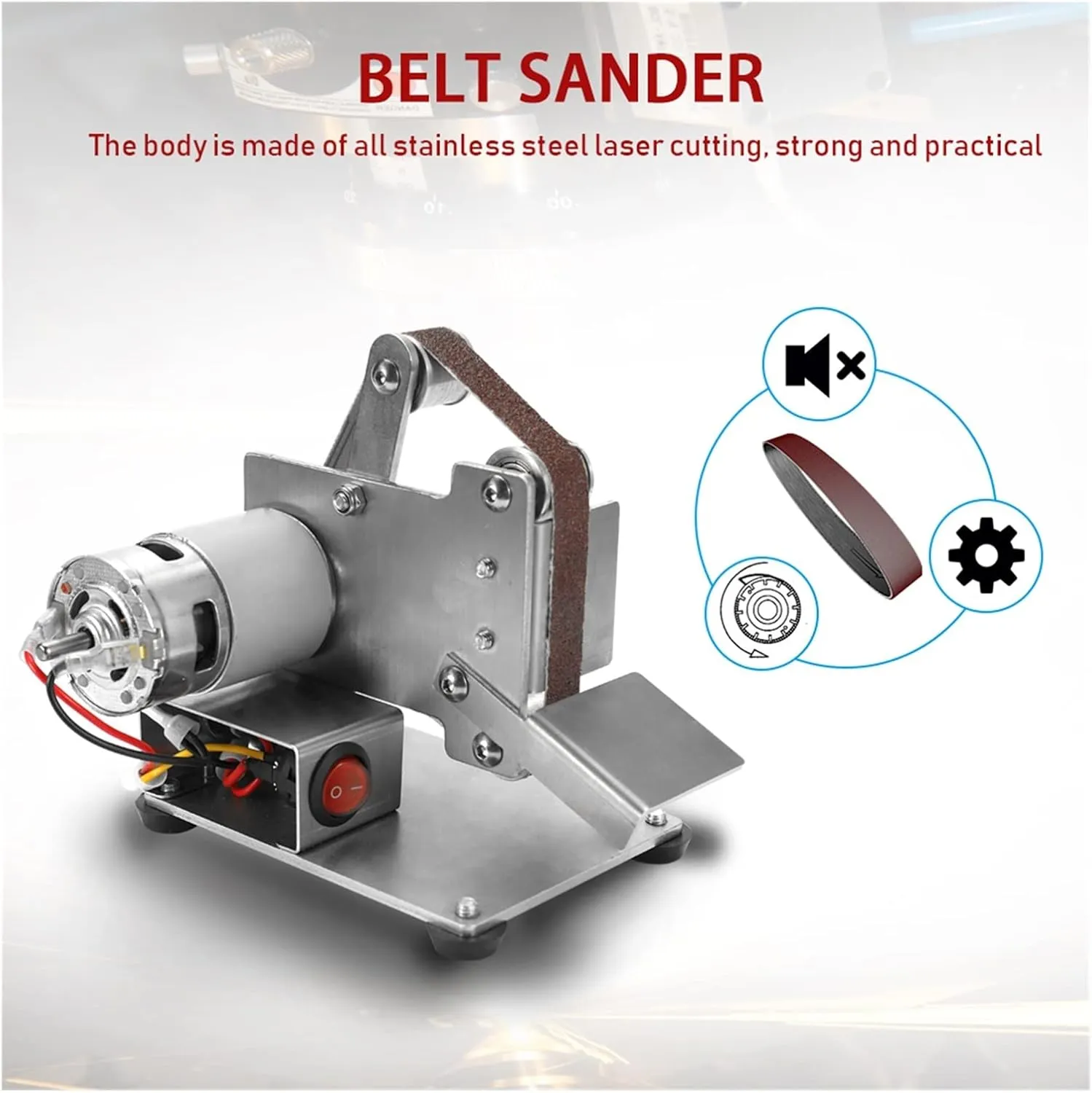 Suitable for KKMOON Multifunctional Mini Electric Belt Sander, Grinder, Professional DIY Polisher, Cutter, Knife Sharpener (Type 3)