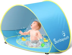 Sunba Youth Baby Pool Tent, UV Protection Infant Pop Up Sun Shelters Shade