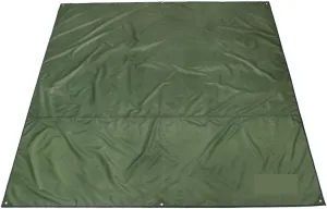Sunshade Sail 2pcs Waterproof Camping Tent Tarp Hammock Rain Fly Footprint Ground Cloth Shelter Sunshade Beach Picnic Blanket Mat for Outdoor for Home (Green 1.8M)