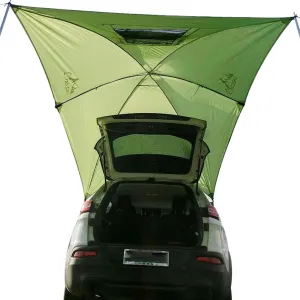 SUV Car Tailgate Tent, Portable Car Awning Sun Shelter, 9.18 * 6.23ft Waterproof Rainfly Minivan Tent Outdoor Tailgate Shade Awning Tent for Camping, Beach, Picnic and Swimming Pool