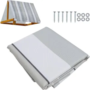 Swing Set Accessories, Swing Set Canopy Replacement Canopy Waterproof Cover Outdoor Swingset Shade Swing Set Replacement Tarp for Outdoor Playground Replacement Canopy Playground Roof Canopy(Gray)
