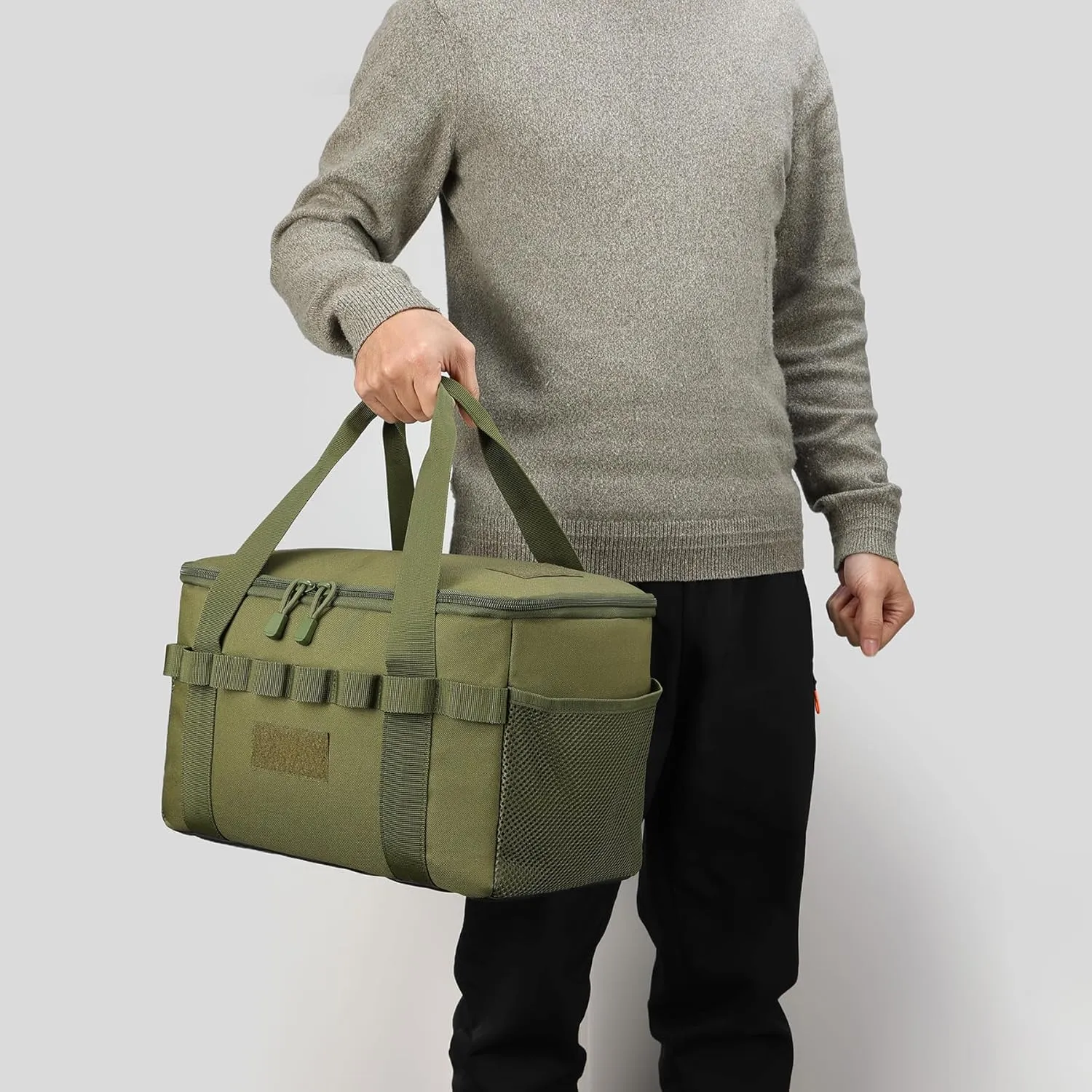 Tactical Camping Storage Bag 14L Tactical Utility Tote Bag Camping Cookware Organizer Trunk Organizer
