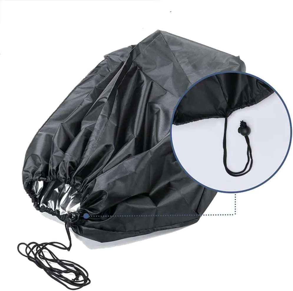 Tarp, Boat Seat Cover Heavy Duty Oxford Fabric, Captain's Chair Cover Weather Resistant 420D Waterproof, Boat Bench Chair Seat Cover (Color : Preto, Size : 25.5x25.5x47inch)