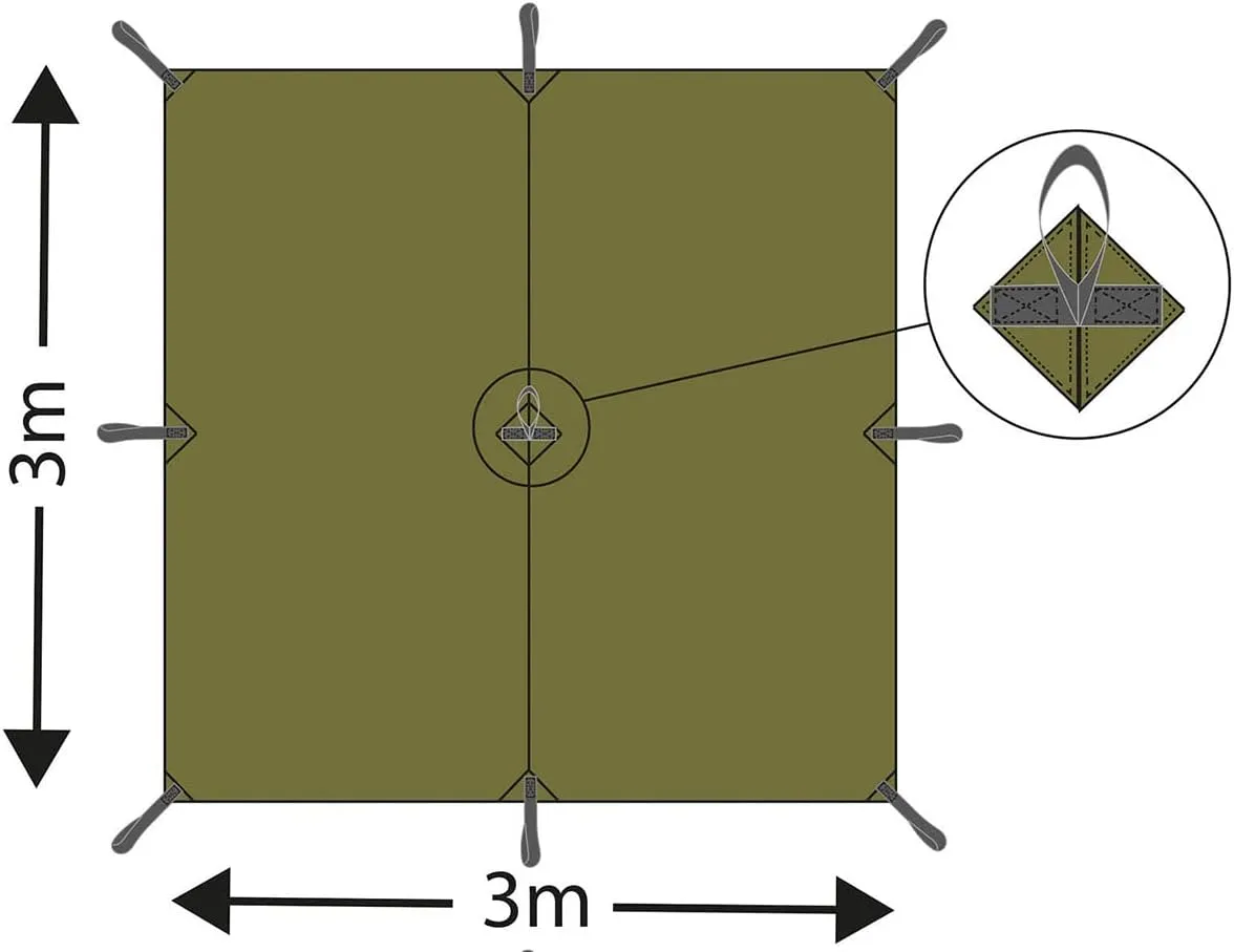 Tarp Extreme Multipurpose Tarp 300 x 300 cm (Woodland)