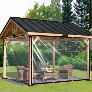Tarp Waterproof - Clear Tarps 7X12FT with Grommets, Clear Vinyl Patio Enclosure Plastic for Windows Winter Outdoor Plant Garden Chicken Coop Porch Gazebo Lonas