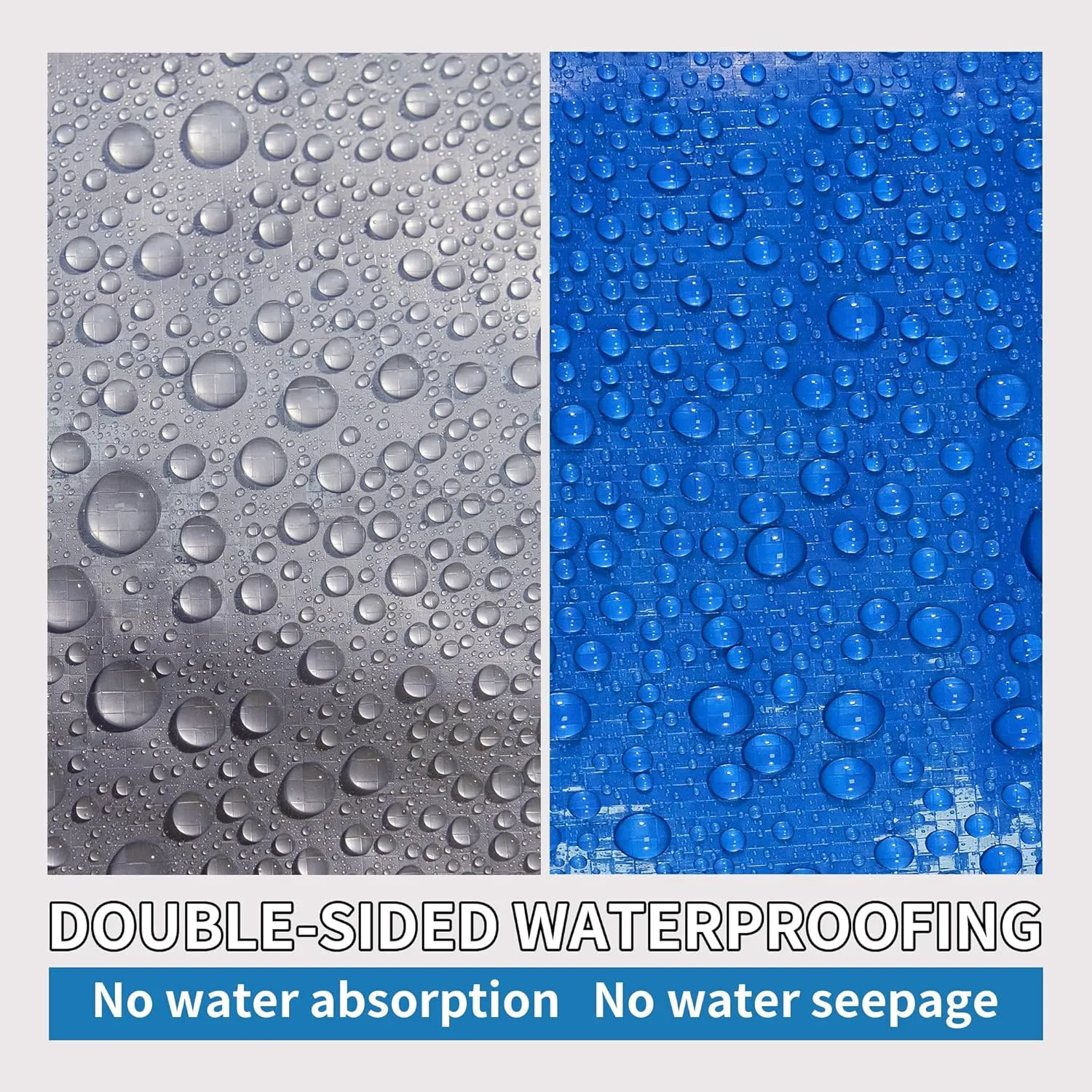 TARPAL Tarps 10x12 Feet Tarp Waterproof Large tarp 7.5mil Waterproof tarps,UV Protection,Rip and Tear Proof,Outdoor tarp,Poly Tarpaulin(Silver/Blue)
