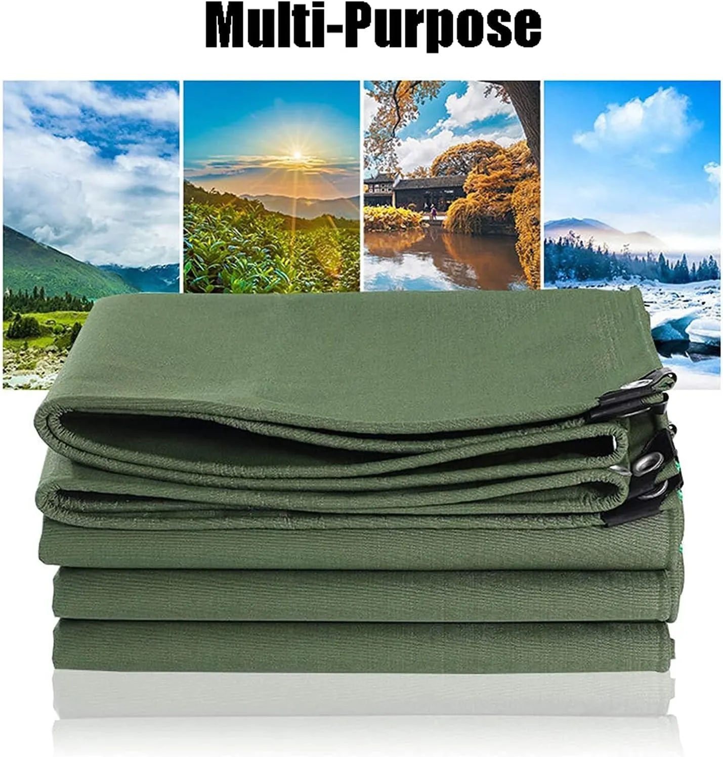 Tarpaulin ， Thicken Tarpaulin Waterproof Heavy-Duty 550g/m² with Reinforced Grommets, Tarp Cover for Multi-Purpose Outdoor Use,10x10m