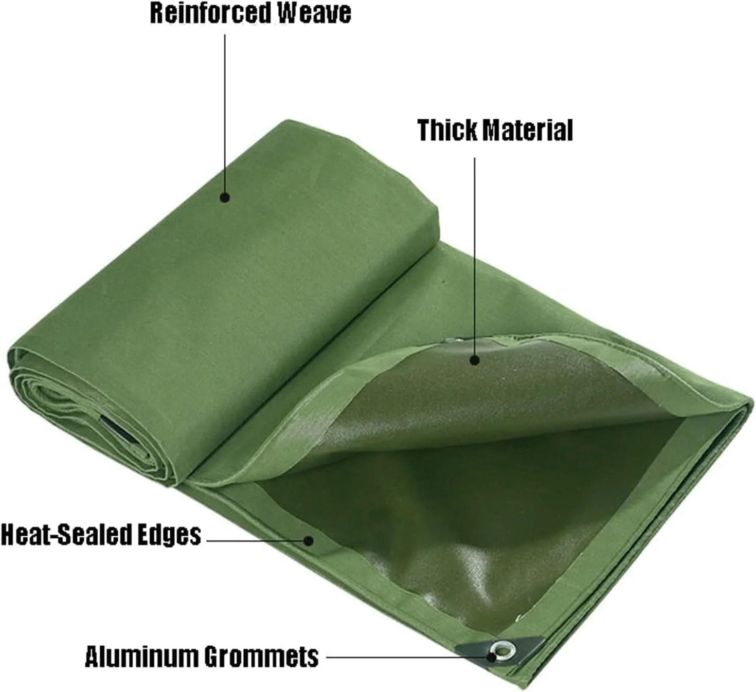 Tarpaulin ， Thicken Tarpaulin Waterproof Heavy-Duty 550g/m² with Reinforced Grommets, Tarp Cover for Multi-Purpose Outdoor Use,10x10m