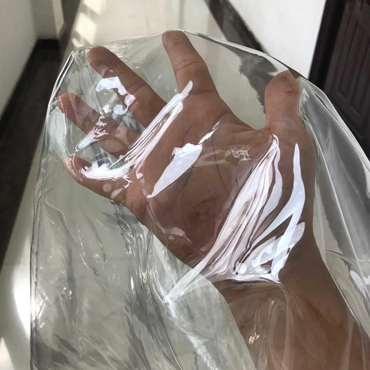 Tarps Heavy Duty Waterproof 6x8, 13.5 Mil Clear Tarpaulin with Grommets and Cable Tie, Camping, Outdoor, Patio, Rain or Sun Shelter, Cars, Tarpaulin Home Garden Outdoor Use (6x8 FT/1.9x2.5 M)