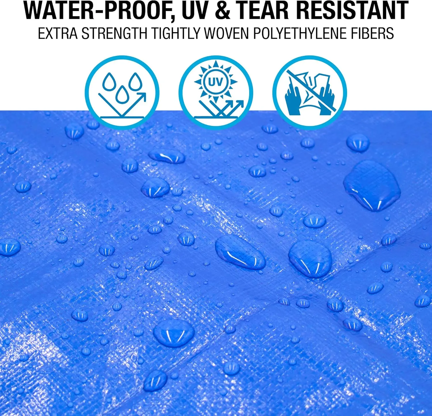 Tarps Multi-Purpose Waterproof 20x30 - All Purpose 5 MIL Tarp - High Durability 20x30 Tarp - Construction, Rain Shelter, Outdoor Cover and Camping Use
