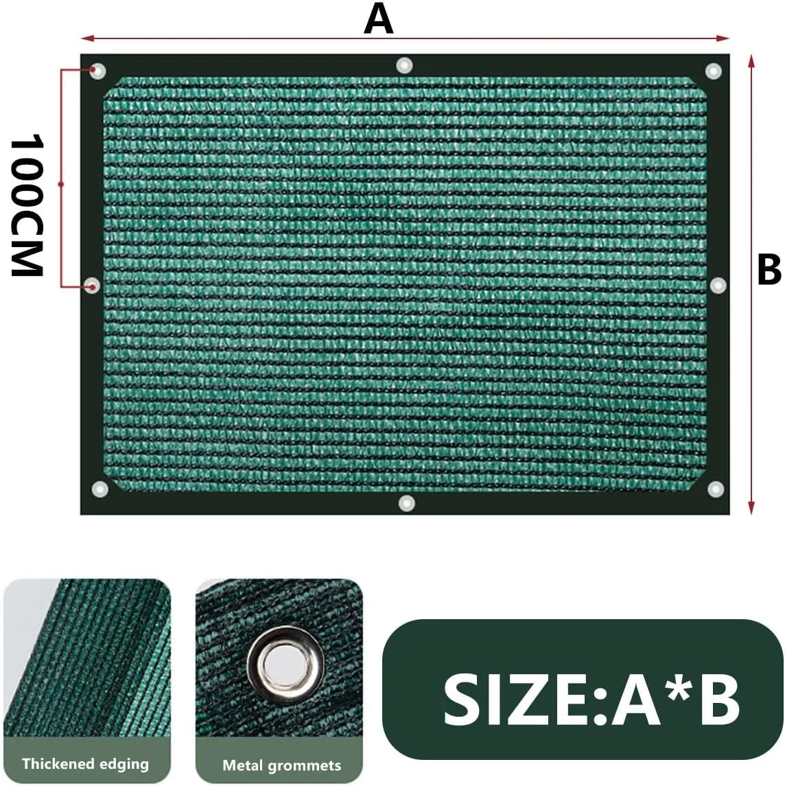 Tear Resistant Sun Shade Net, Green Shade Cloth, Garden Shade Tarp Cover for Greenhouse, Pergola, Privacy Protection, UV Blocking Shade Neting(1 * 4.0m/3.28 * 13.12ft)