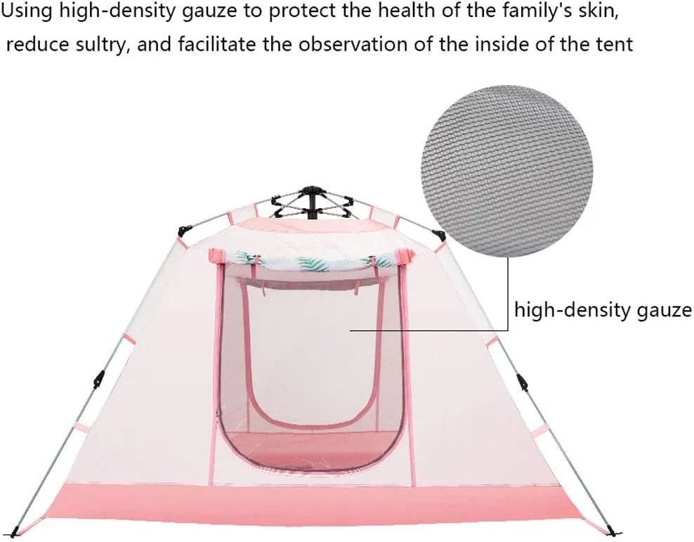 Tent 3-4 Person Waterproof Anti-UV Automatic Tent Easy Instant Setup Foldable Tent for Sun Shelter Travelling Hiking Yurt (Color : C)