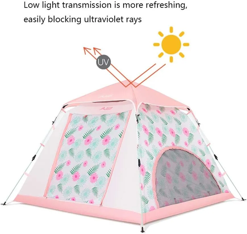 Tent 3-4 Person Waterproof Anti-UV Automatic Tent Easy Instant Setup Foldable Tent for Sun Shelter Travelling Hiking Yurt (Color : C)