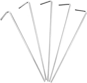 Tent Pegs for Hiking 20pcs Ground Nails Plating Surface for Camping Tent Canopy Tarp