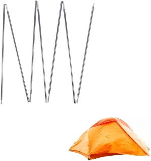 Tent Poles Replacement, 113 inches 9.4ft Preassembled Tent Rod, 7.9mm (5/16") OD 7001 Series Aluminum Alloy, Lightweight & Durable, Gray Color 2 Poles Pack